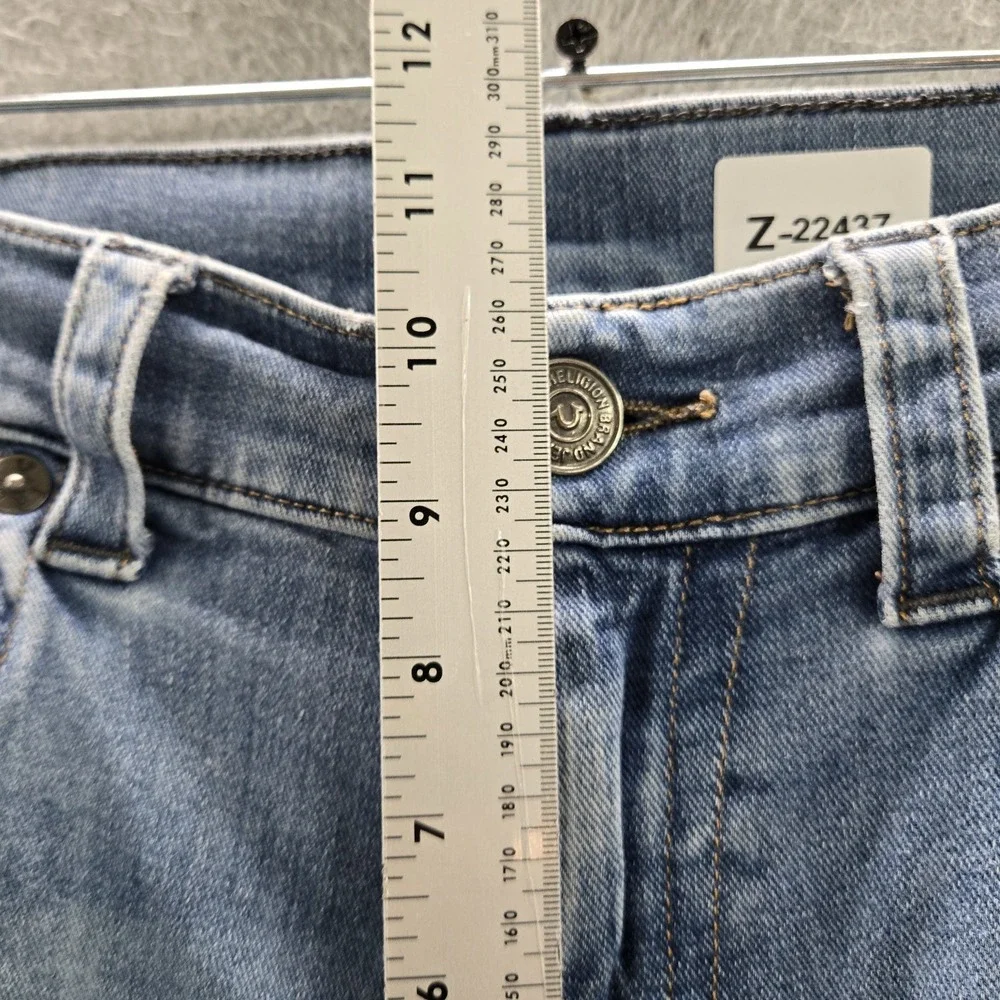 True Religion Men Jeans 33 Light Blue Denim Relaxed Straight Ricky Grunge READ